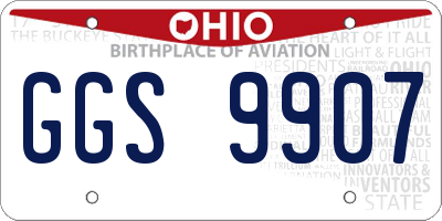 OH license plate GGS9907