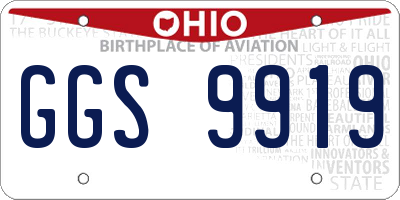 OH license plate GGS9919