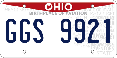 OH license plate GGS9921
