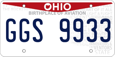 OH license plate GGS9933