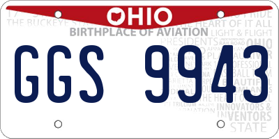 OH license plate GGS9943