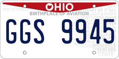 OH license plate GGS9945