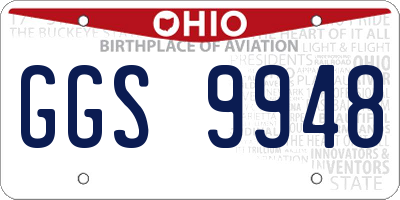 OH license plate GGS9948