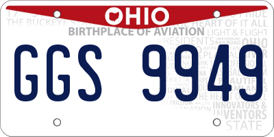 OH license plate GGS9949
