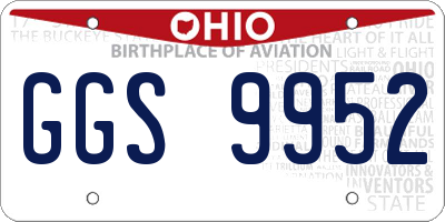 OH license plate GGS9952