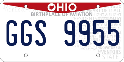 OH license plate GGS9955