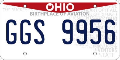 OH license plate GGS9956