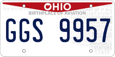 OH license plate GGS9957