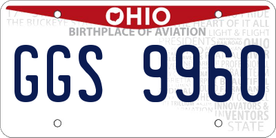 OH license plate GGS9960