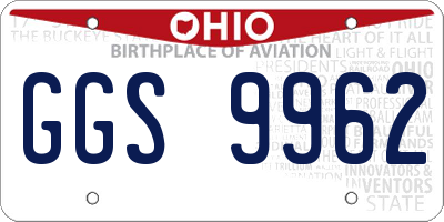OH license plate GGS9962