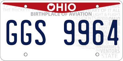 OH license plate GGS9964