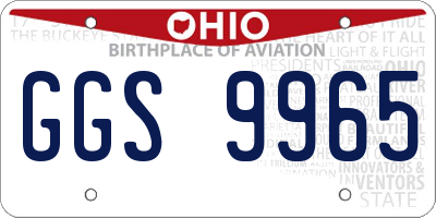 OH license plate GGS9965