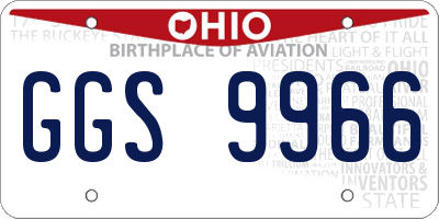OH license plate GGS9966