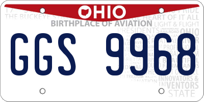 OH license plate GGS9968