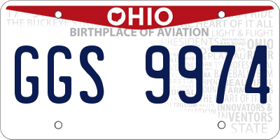 OH license plate GGS9974