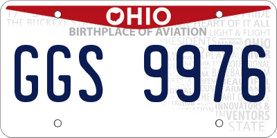 OH license plate GGS9976