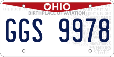 OH license plate GGS9978