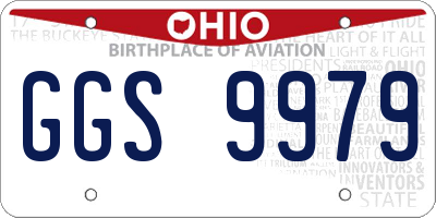 OH license plate GGS9979