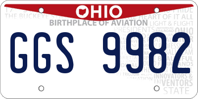 OH license plate GGS9982
