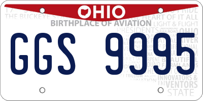 OH license plate GGS9995