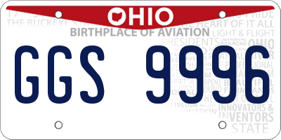 OH license plate GGS9996