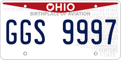 OH license plate GGS9997