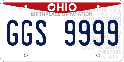 OH license plate GGS9999
