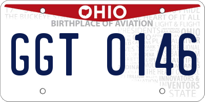 OH license plate GGT0146