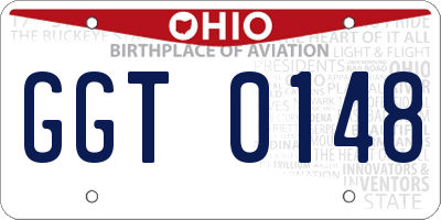 OH license plate GGT0148