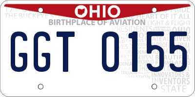 OH license plate GGT0155
