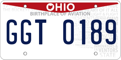OH license plate GGT0189
