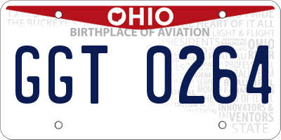 OH license plate GGT0264