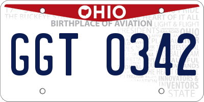 OH license plate GGT0342