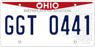 OH license plate GGT0441
