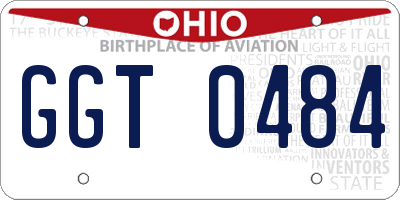 OH license plate GGT0484