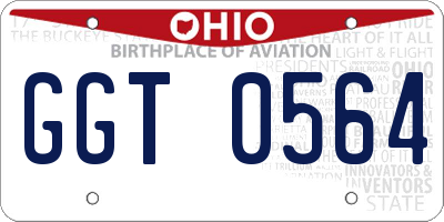OH license plate GGT0564
