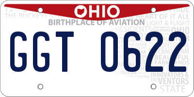 OH license plate GGT0622
