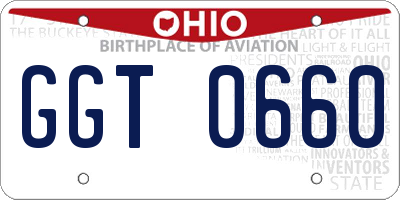 OH license plate GGT0660