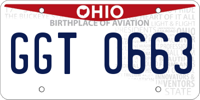 OH license plate GGT0663