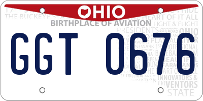 OH license plate GGT0676