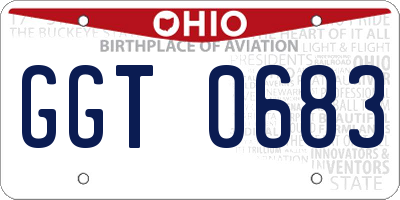 OH license plate GGT0683