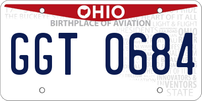 OH license plate GGT0684