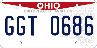 OH license plate GGT0686