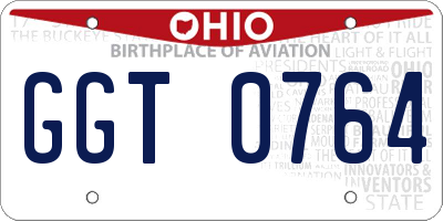 OH license plate GGT0764