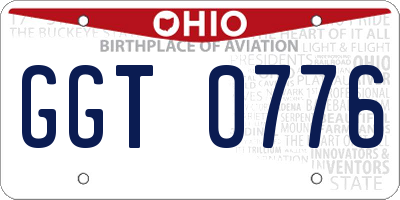 OH license plate GGT0776