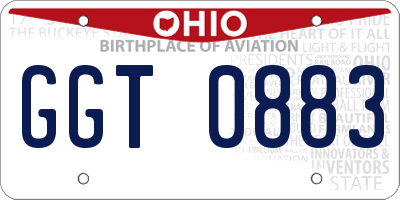 OH license plate GGT0883