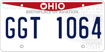 OH license plate GGT1064