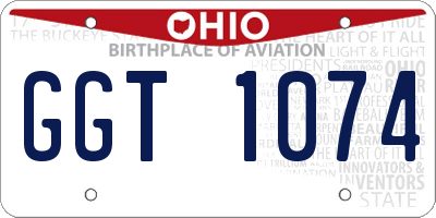 OH license plate GGT1074