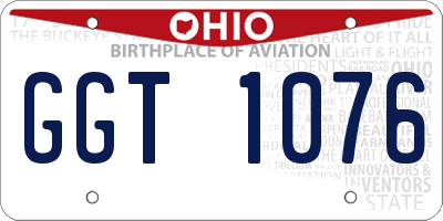 OH license plate GGT1076