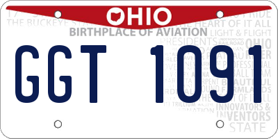 OH license plate GGT1091